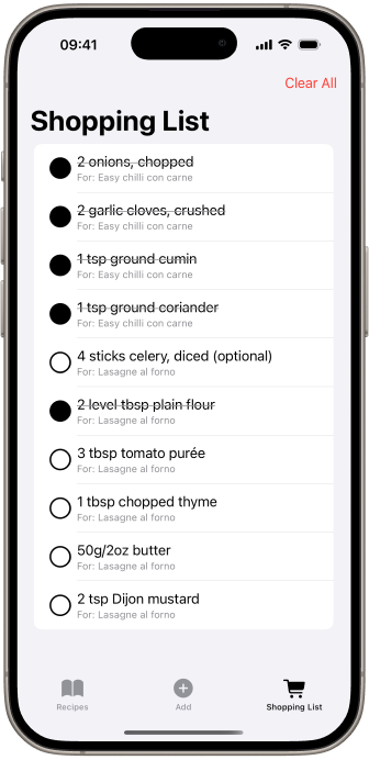 Recipe App Screenshot 1